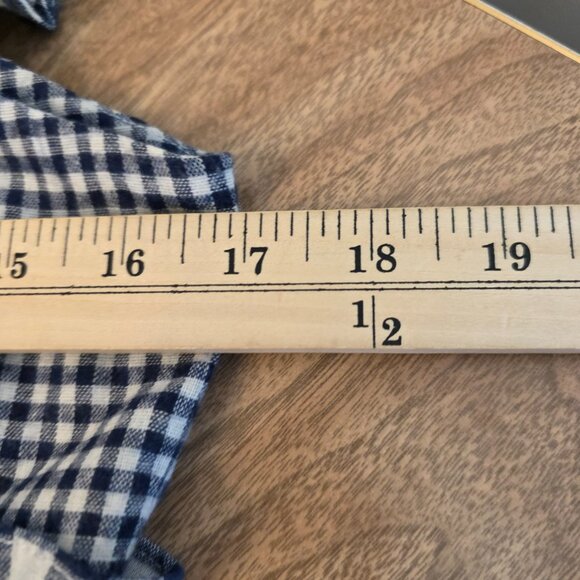 Stylish Blue Gingham Midi Dress - Picture 13 of 15